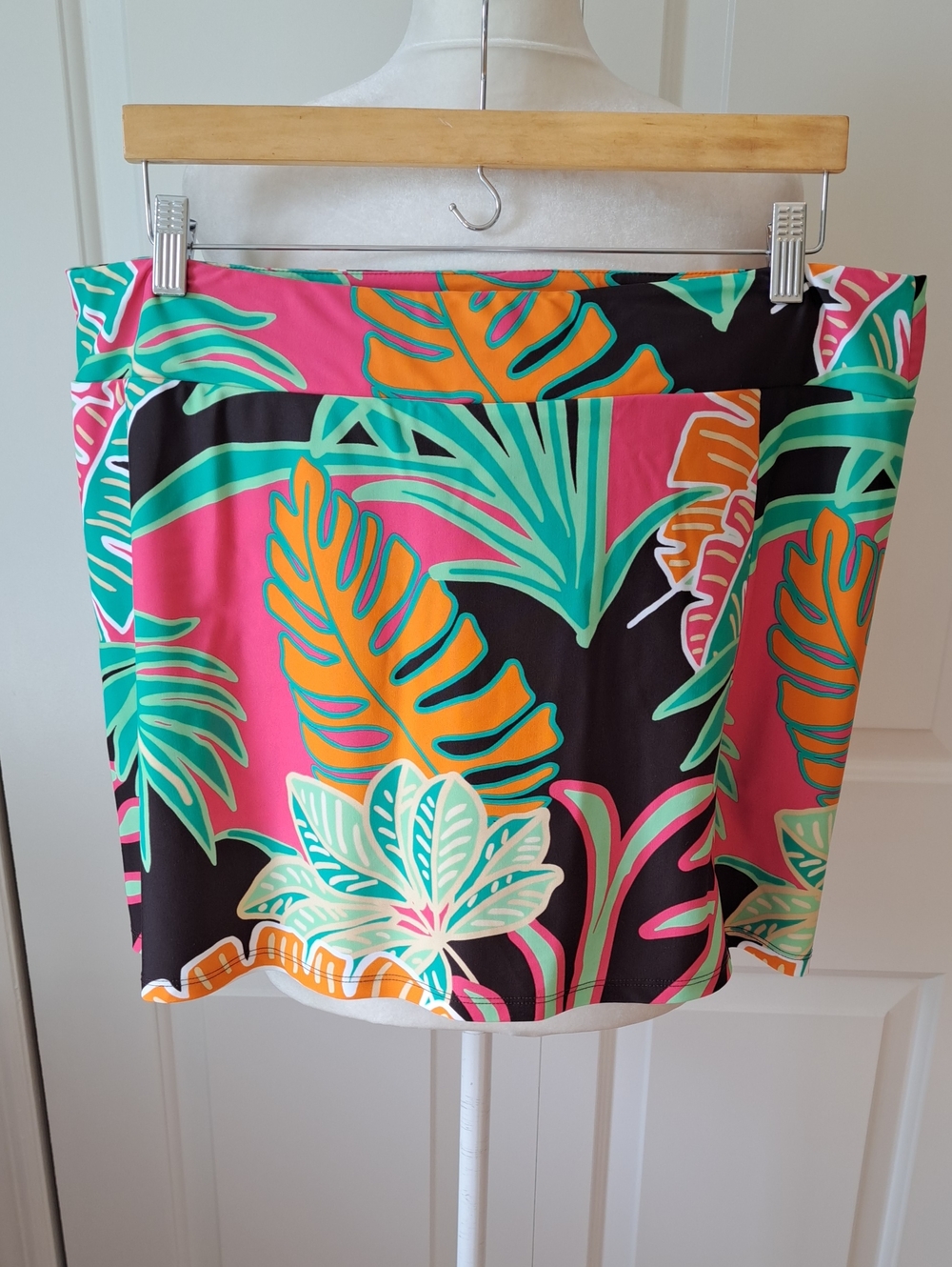 Jude Connally Womens Tropical Print Summer/Golf/Vacation Stretch Skort XL